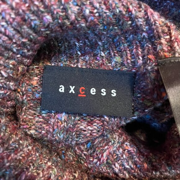 Axcess Multicolor Turtleneck Ribbed Sweater size Medium - Picture 2 of 5